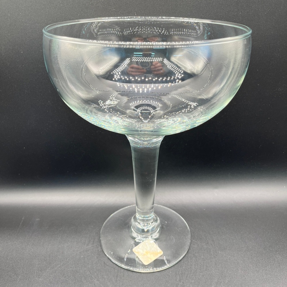 Crisa Oversized‎ Margarita Glass 10.5" Clear Glass Centerpiece Mexico 2136 As Is